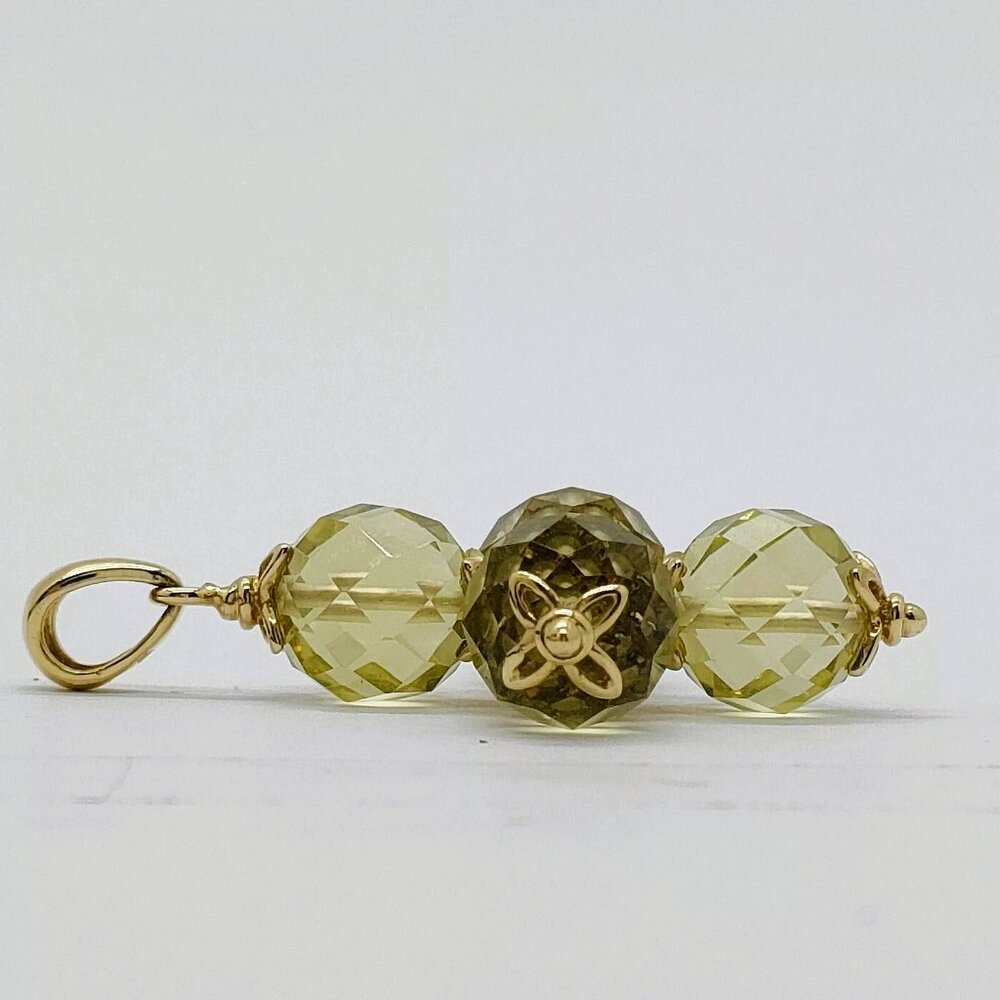Jewelry Peridot and Mandarin Citrine Pendant in 14kt Yellow Gold Yellows 4104507 - Picture 4 of 9